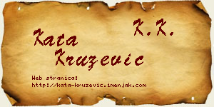 Kata Kružević vizit kartica